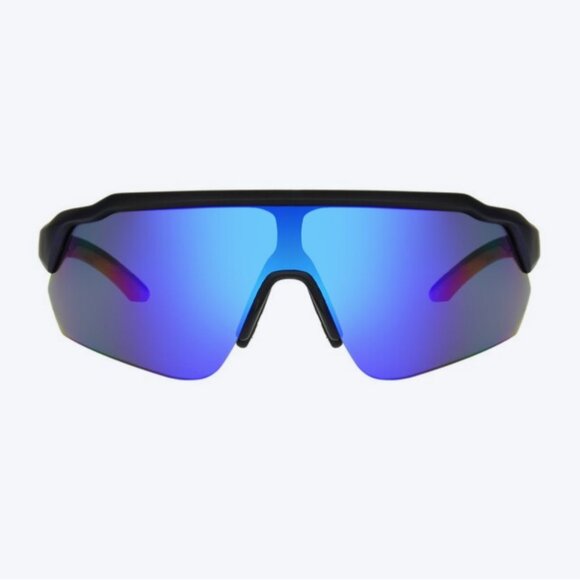 Foster Grant Ironman IronFlex 2006 Metallic Navy Rubberized Plastic Sunglasses - Picture 1 of 2